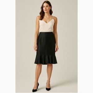 Vintage 2003 Banana Republic Silk Blend Ruffled Hem Skirt, Size 12, Style#192979